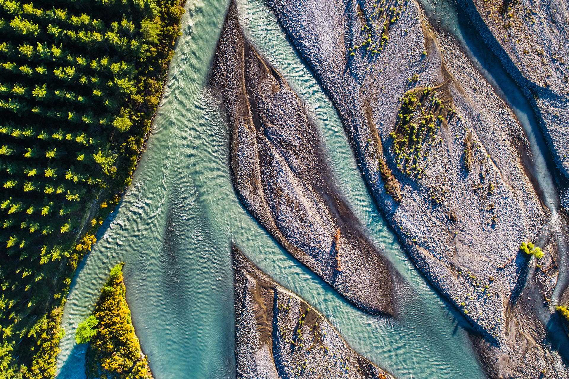 River with branches to new areas